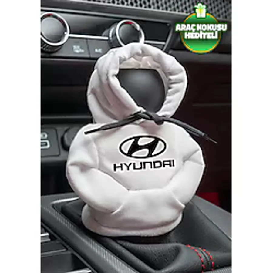 Freeyez Hyundai Logo Beyaz Vites Hoodie Araç Vites Kıyafeti Vites Poları Oto Aksesuarı Vites Topuzu