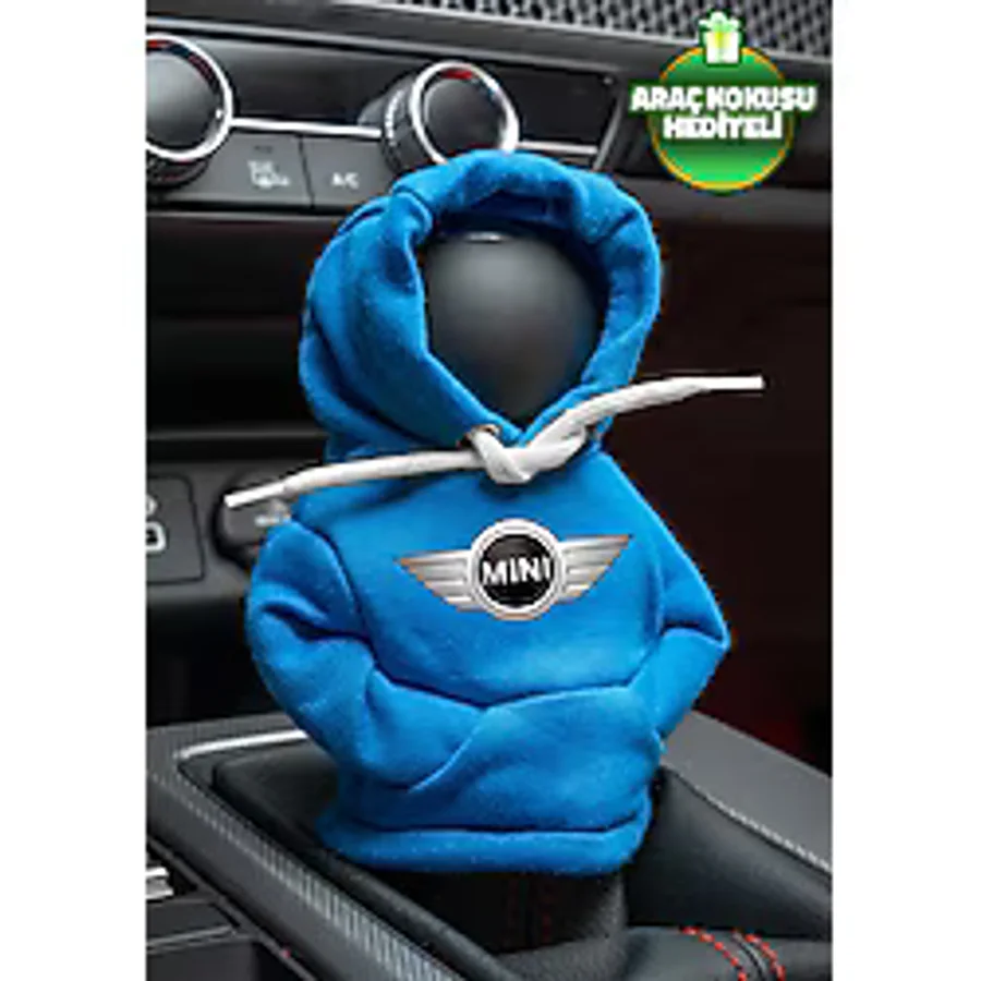 Freeyez Mini Cooper Mavi Vites Hoodie Araç Vites Kıyafeti Vites Poları Oto Aksesuarı Vites Topuzu Sweat