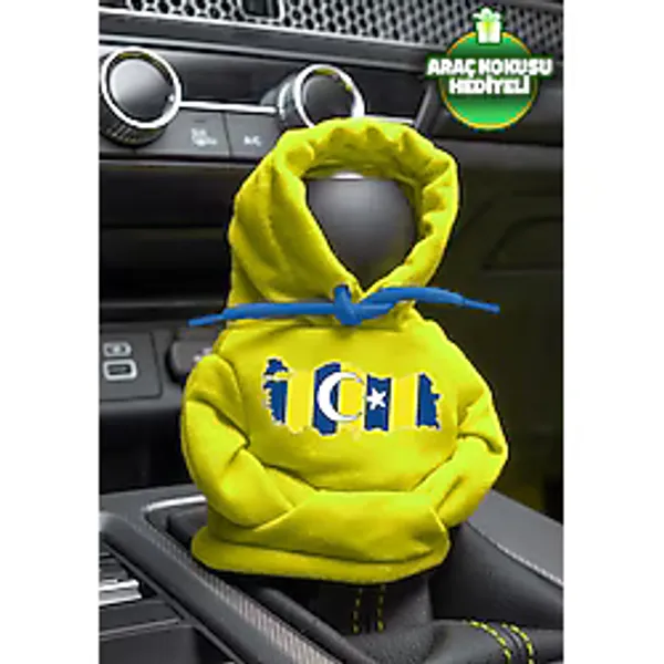 Freeyez SARI LACİVERT 1 TARAFTAR Vites Hoodie Araç Kıyafeti Vites Poları Oto Aksesuarı Vites Topuzu Sweat