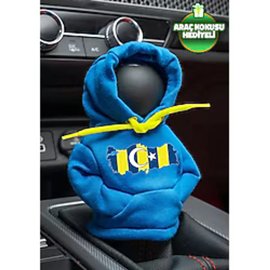 Freeyez SARI LACİVERT TARAFTAR Vites Hoodie Araç Kıyafeti Vites Poları Oto Aksesuarı Vites Topuzu Sweat