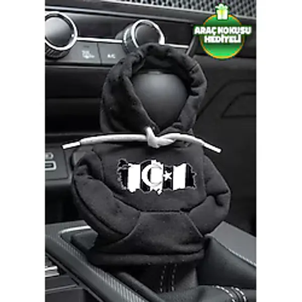 Freeyez TARAFTAR SİYAH BEYAZ Vites Hoodie Araç Kıyafeti Vites Poları Oto Aksesuarı Vites Topuzu Sweat