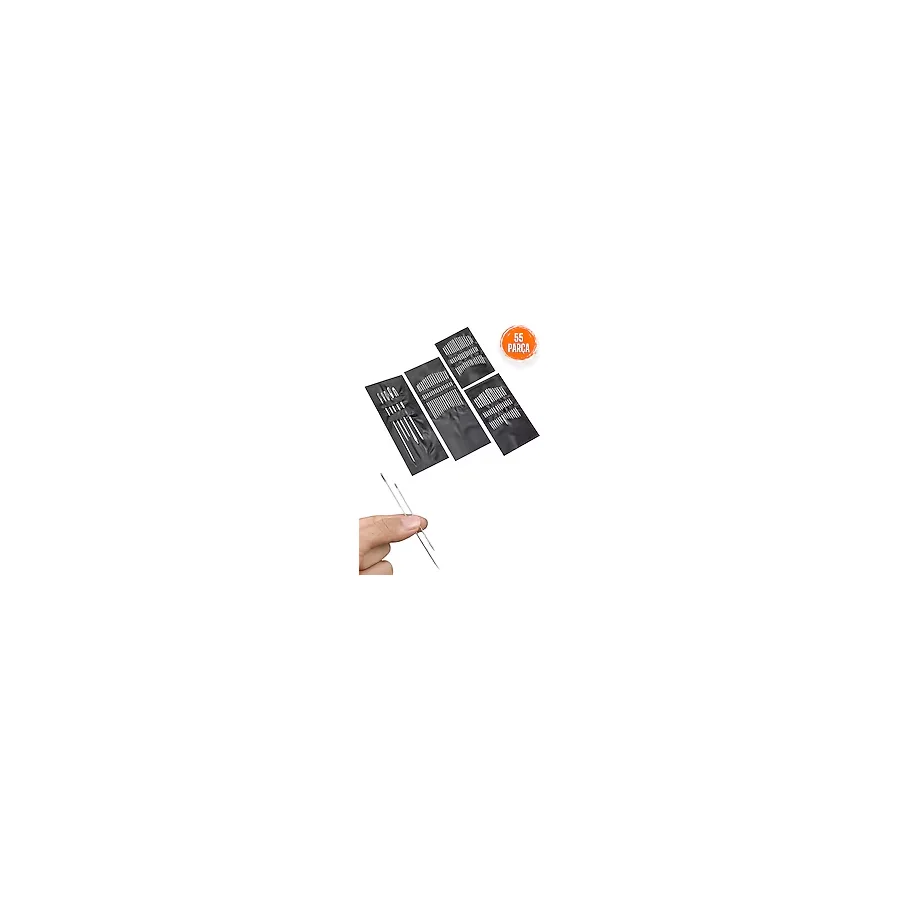 Fresh Moon İğne Seti 55 Parça Punch İğnesi Dikiş Nakış İplik Tamir Kit Hobi Malzemesi Yorgan Yastık Kumaş Dikim