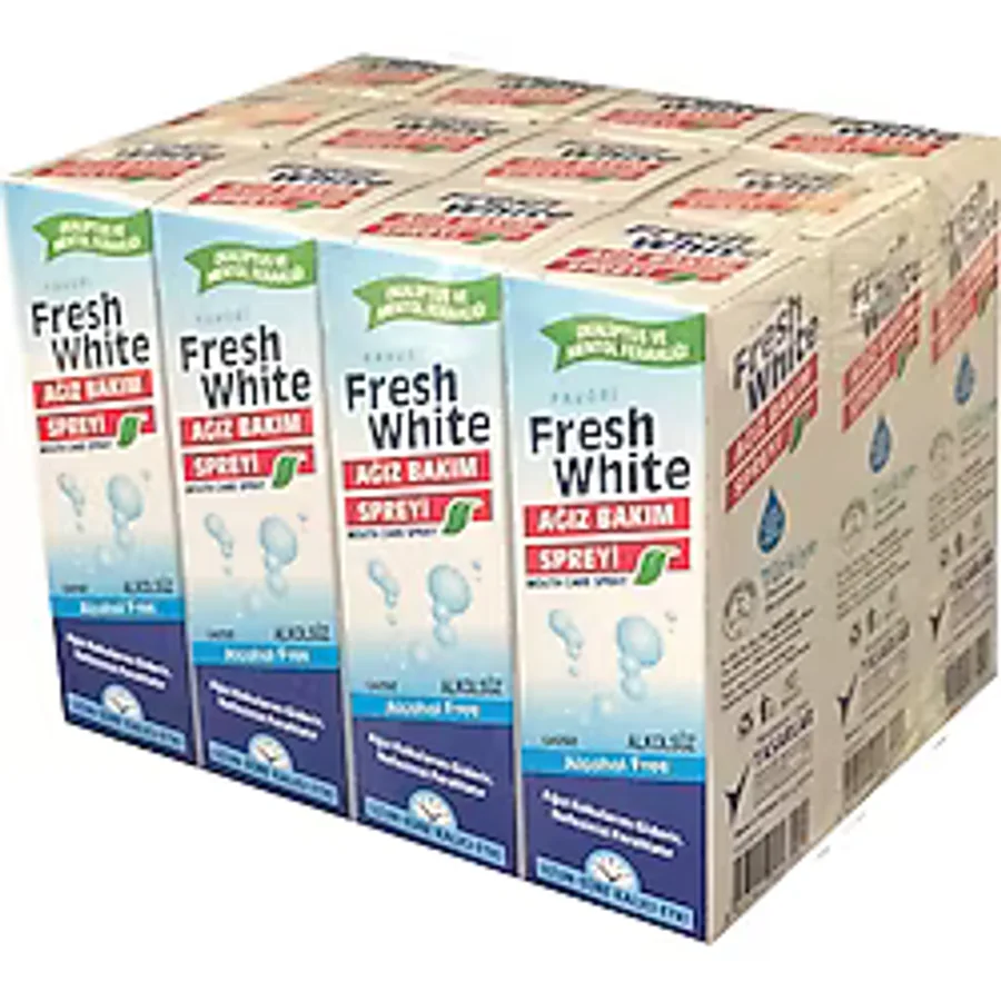 Fresh White Koku Giderici Ve Önleyici Ağız Bakım Spreyi 12 X 30 ml