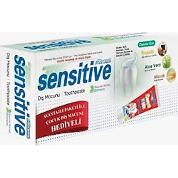 Fresh White Sensitive Propolis Aloe Vera Misvak Özlü Diş Macunu 75ml + Dentish Smart Kids Çocuk Diş Macunu 75 ml