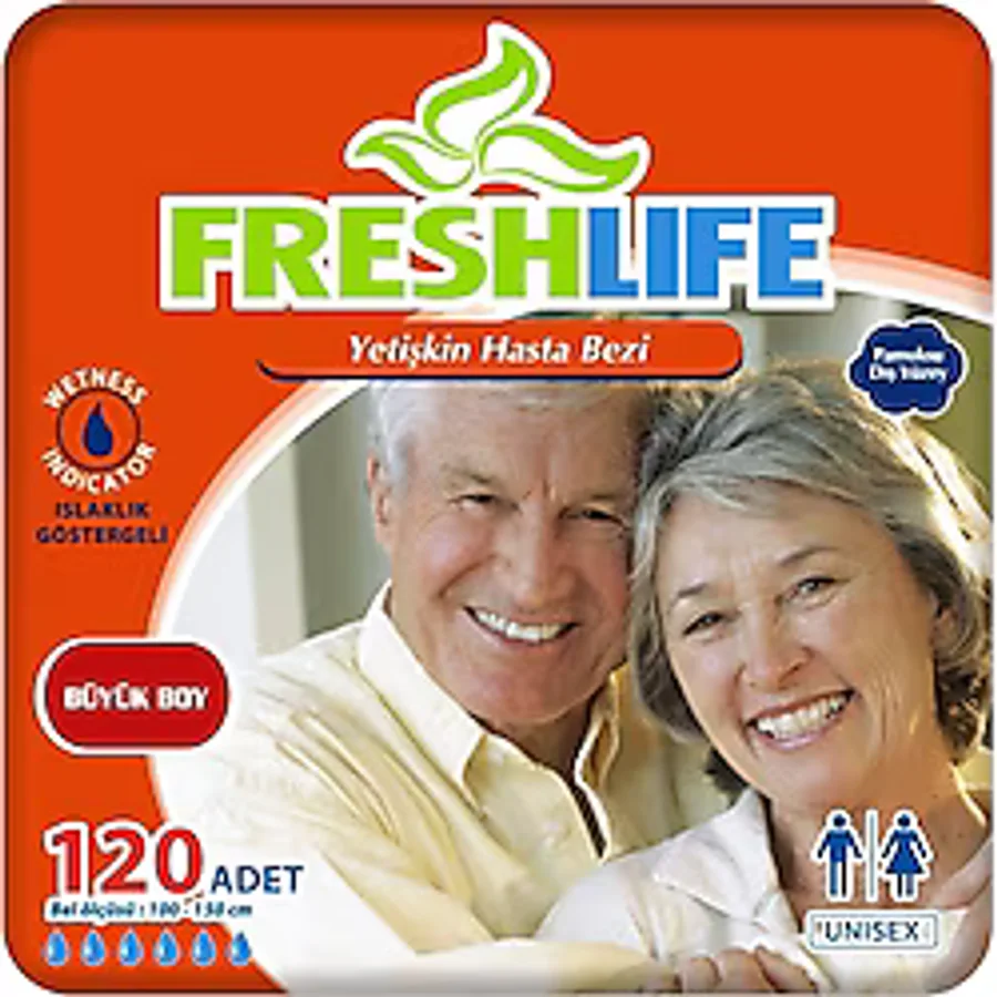 Freshlife Belbantlı Büyük Boy L 30'lu 4 Adet Hasta Bezi