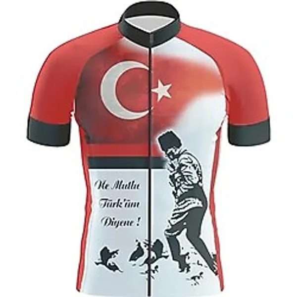 Freysport Ata Yazlık Kısa Kollu Bisiklet Forması (Kırmızı, S)