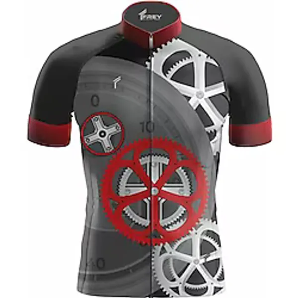 Freysport Crank Yazlık Kısa Kollu Bisiklet Forması (Siyah, 4XL)