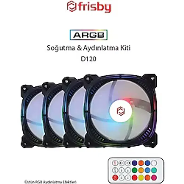 Frısby Fcl-F1405c 4X120mm Argb Fan+ Kontrol Hub Kasa Fan