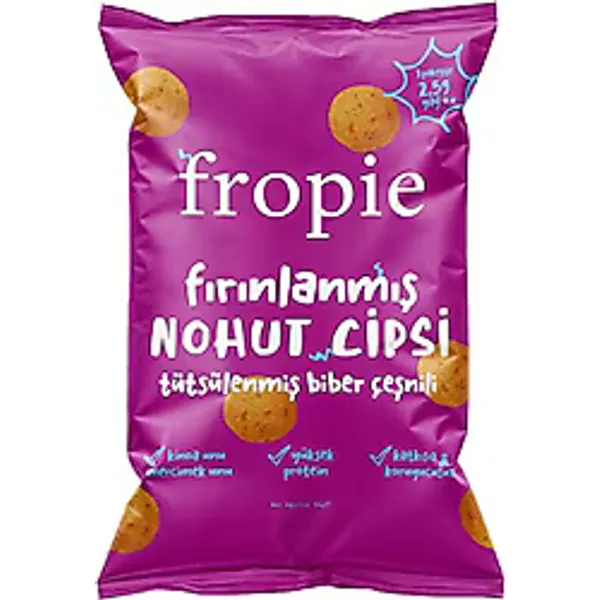 Fropie Tütsülenmiş Biber Çeşnili Fırınlanmış Nohut Cipsi 50 gr