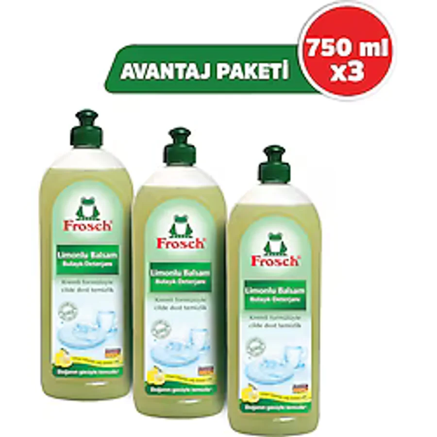 Frosch Limonlu Balsam 750 ml 3'lü Paket Sıvı Bulaşık Deterjanı