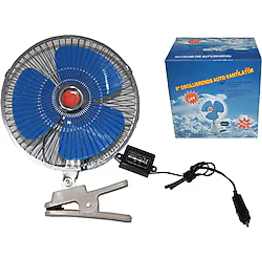 FRT Ottoman 24 Volt 8" Araç Içi Vantilatör Oto Pervane Mandallı Çakmaklık Girişli