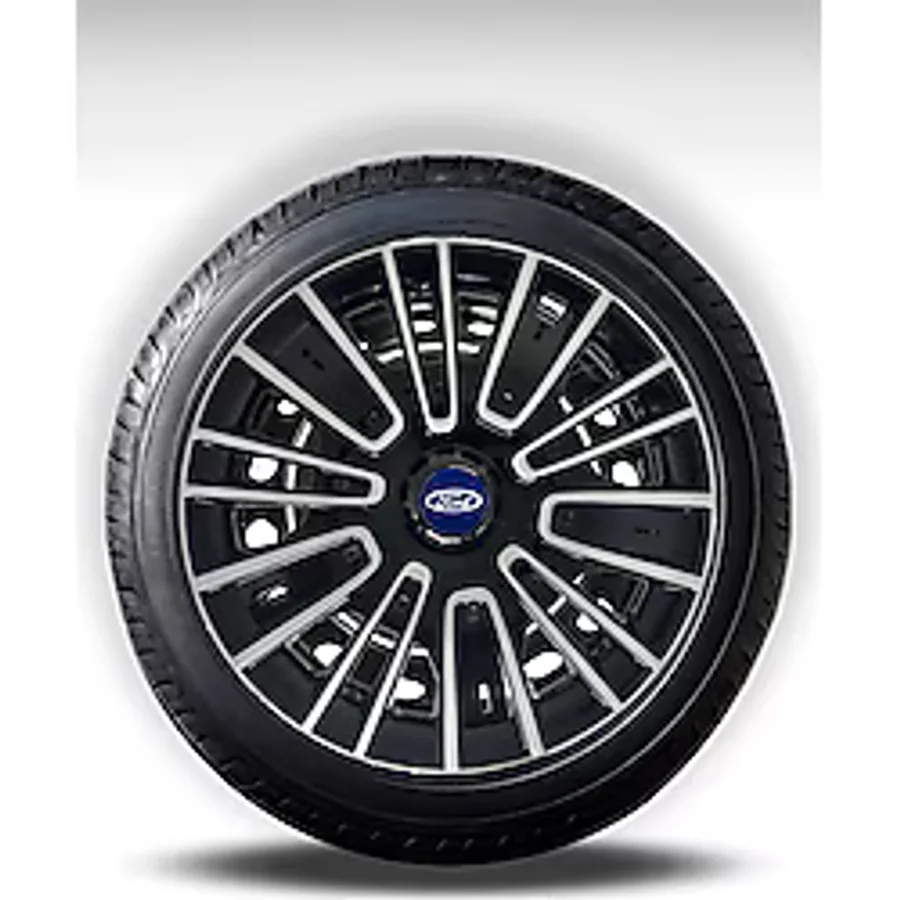 FRWY Ford Focus Fiesta Tourneo Connect Uyumlu 15" inç Gri-Siyah 4 Adet Takım Jant Kapağı