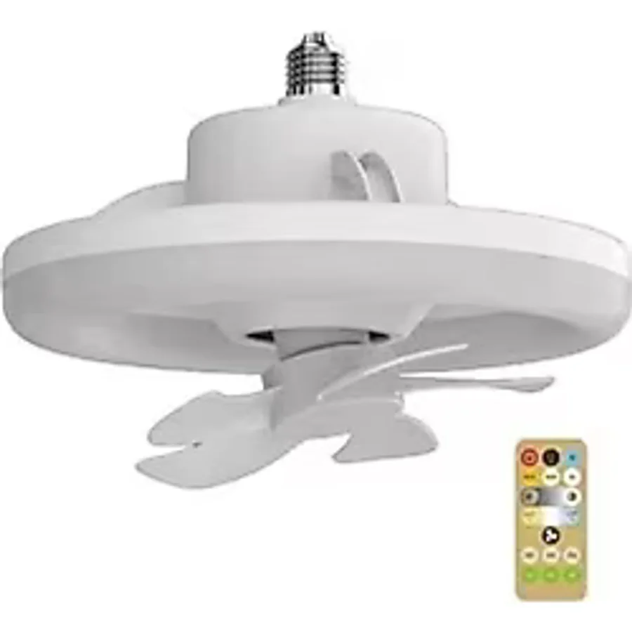 Fuji Led Fujiled FF-2604YY 360 °dönen Tavan Vantilatörü Işık E27 Akıllı Fan Uzaktan Kumandalı 35W