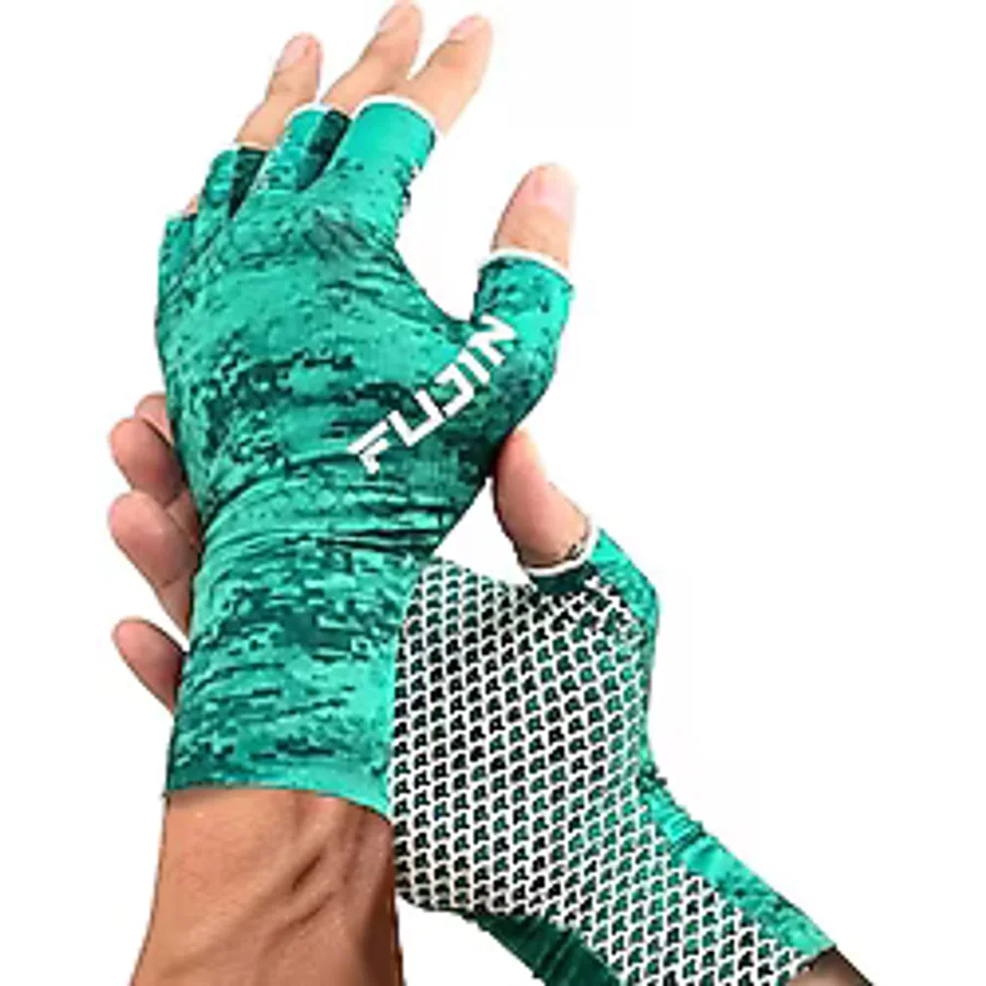 Fujin Pro Angler Summer Gloves Green