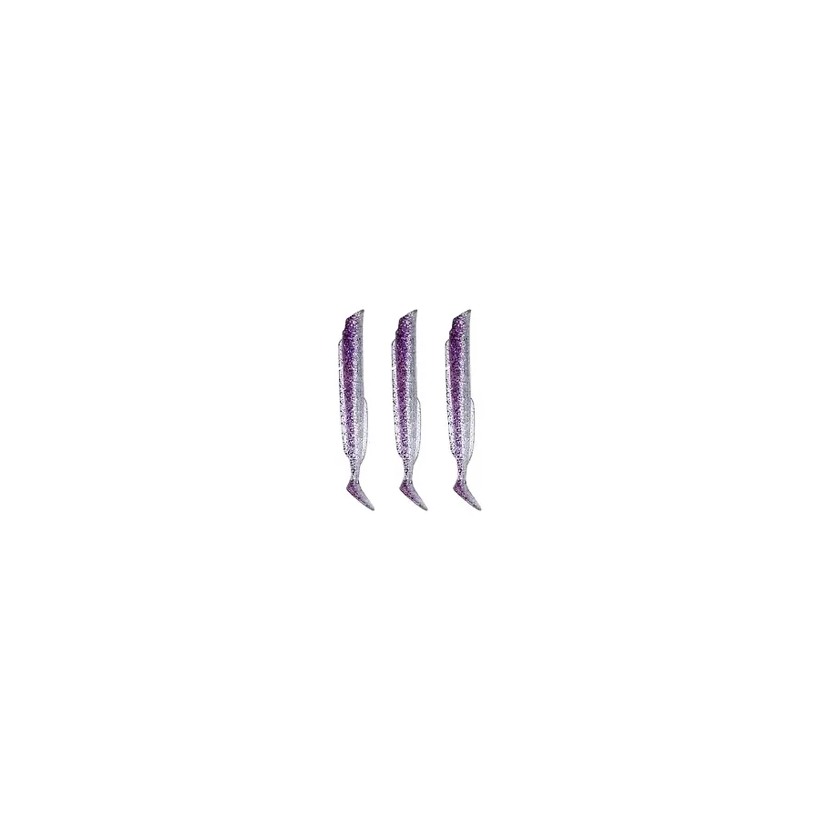 Fujin Salt Purple Eel Body 13cm x3 Silikon Yem Gövde Sahte Balık