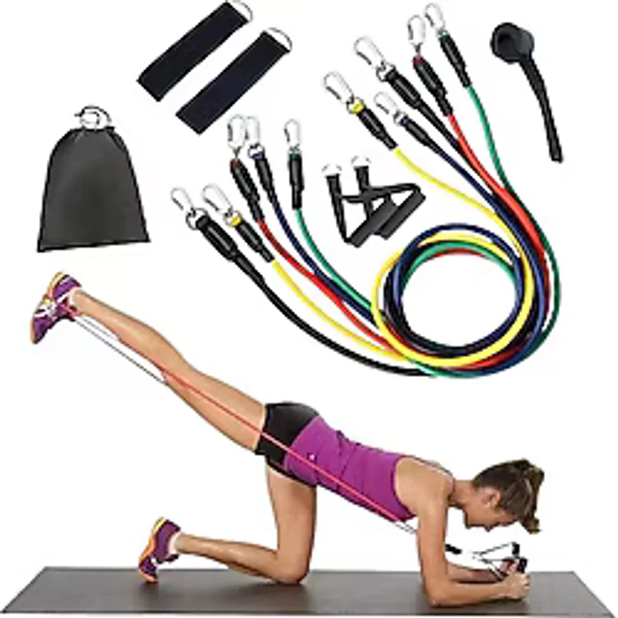 Full Body Antrenman İçin Kapı Arkası Spor Bandı ve Aksesuar Seti - 1 - 2 Yaş - Renkli