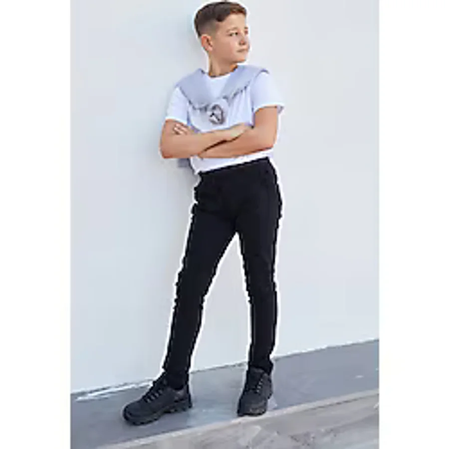Fulla Moda Beli Lastikli Straight Erkek Çocuk Pantolon