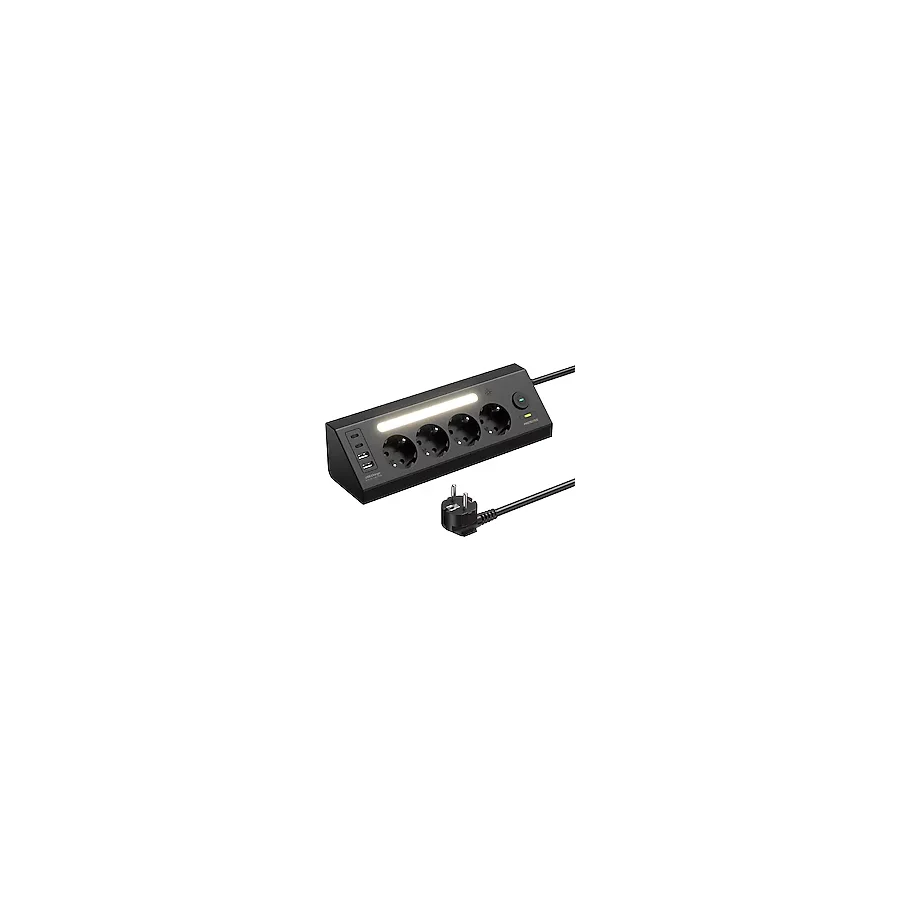 Fulltech FTR-22 Anahtarlı USB'li 2 m 4'lü Akım Korumalı Priz