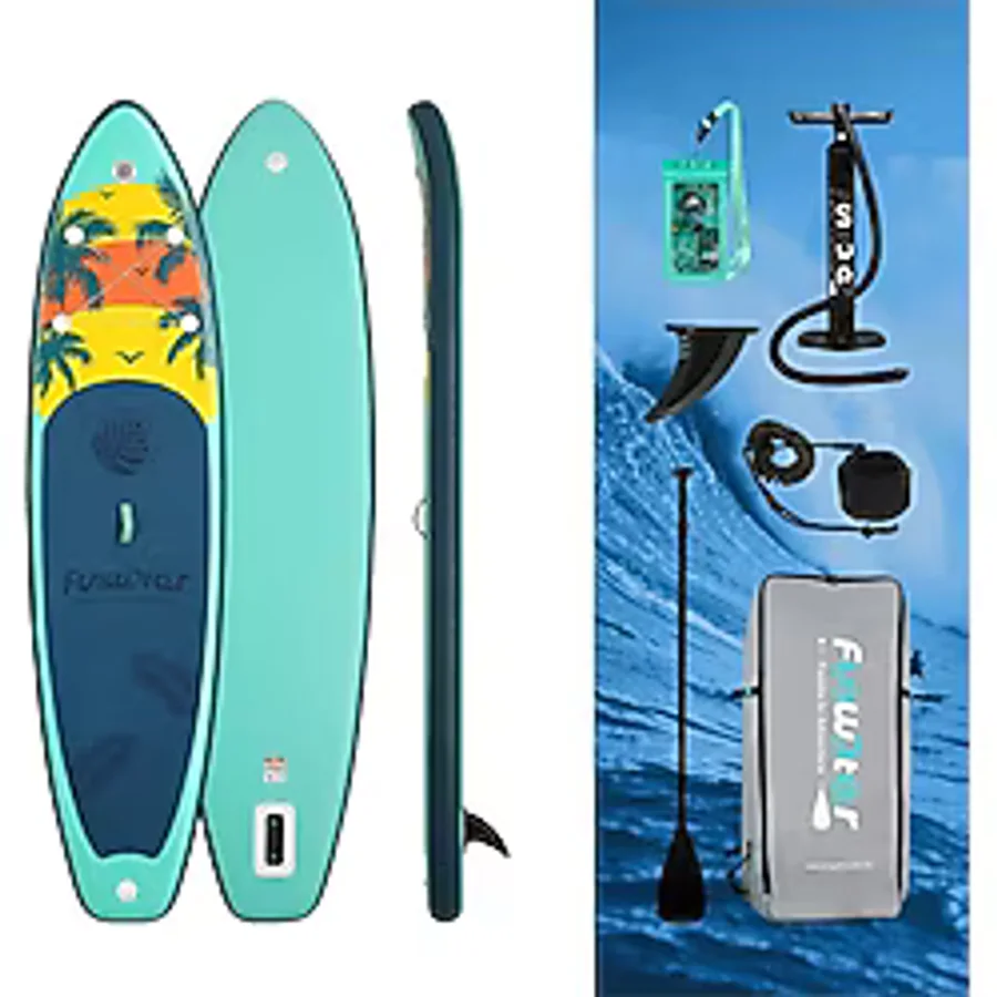 Funwater Island Expoler Şişme Sup Board/stand Up Paddle Board 335X85X15 cm Yeşil