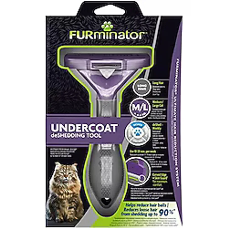 Furminator Uzun Tüylü Kediler İçin Tarak M/L