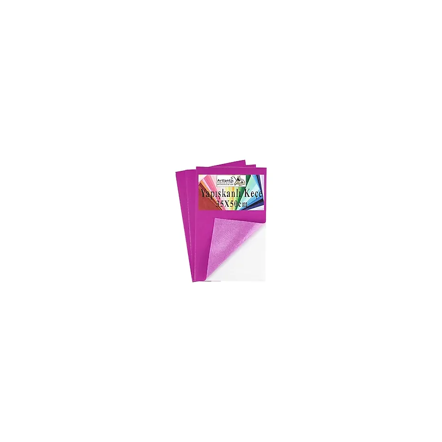 Fuşya Yapışkanlı Keçe 35X50 Cm 3 Adet 2.0 Mm Kendinden Yapışkanlı Renkli Hobi Keçesi Elişi Keçe Kumaşı Anasınıfı