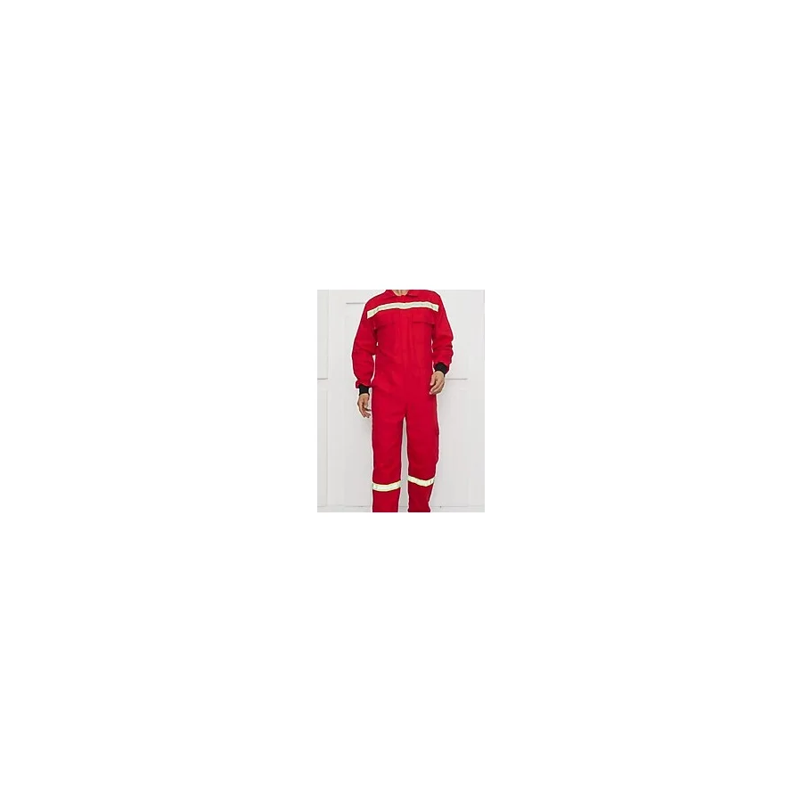 Gabardine 16/12 Gabardin Yazlık Pamuklu Iş Tulumu - Kırmızı