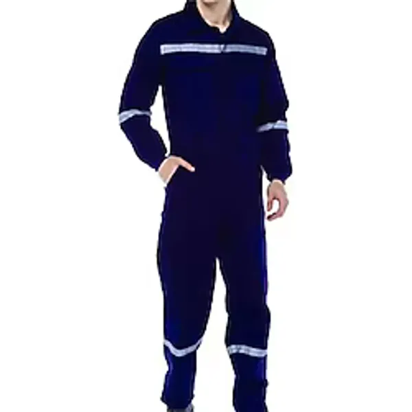 Gabardine 16/12 Gabardin Yazlık Pamuklu Iş Tulumu - Mavi - S