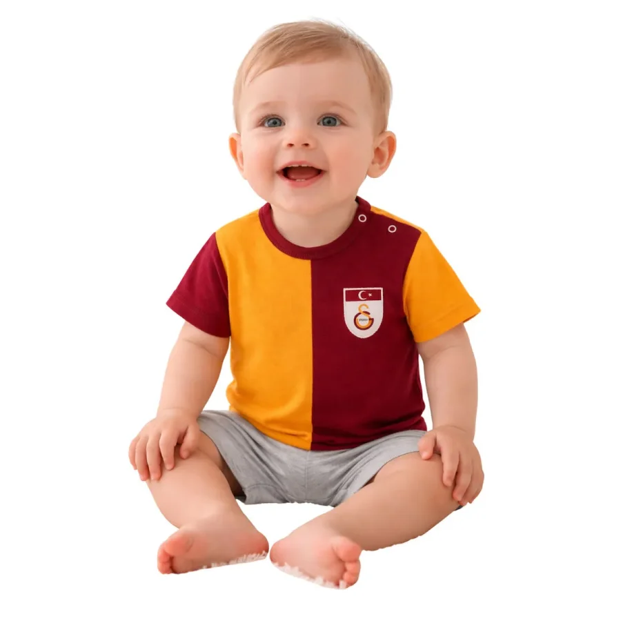Galatasaray Orjinal Metin Oktay %100 Pamuklu Bebek T-shirt
