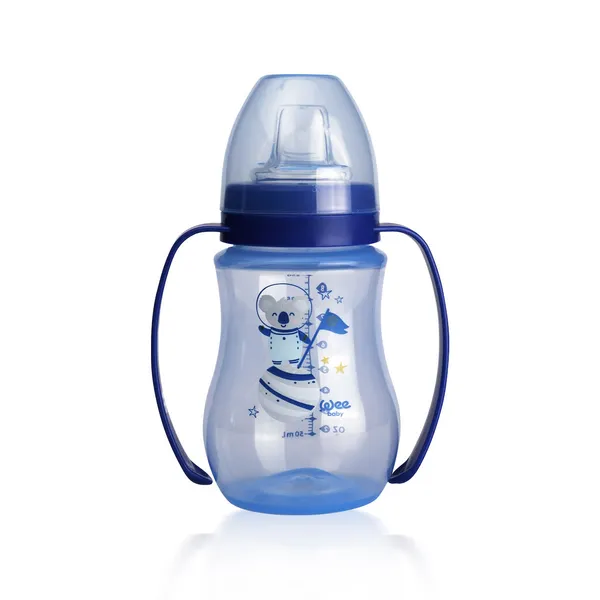 Galaxy Kulplu Alıştırma Bardağı Bebek Suluk 250 Ml 6+ Ay Mavi