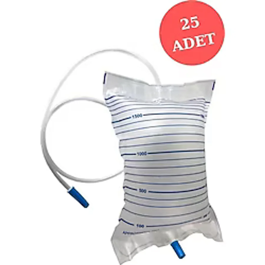 Galena Normal Musluklu İdrar Torbası 2000 ml 25'li Paket