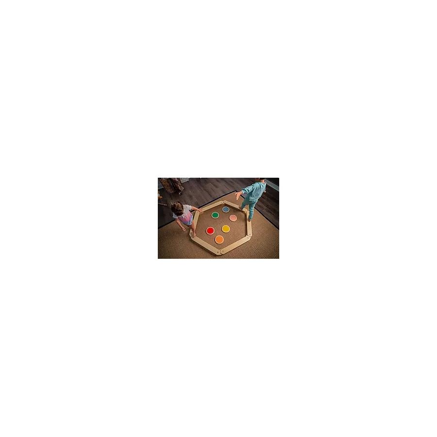 Galery Wood Montessori Ahşap Denge Kirişi, Denge Tahtası, Basamak Taşları, Aktivite Oyuncağı, Çocuk Oyuncak(4 Denge Kirişi+ 4 Denge Taşı) - Ahşap Desenli