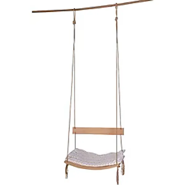 Galery Wood PREMİUM Sırt Dayanaklı Ahşap Bebek Salıncağı & Bahçe, Balkon ve Teras İçin Şık ve Konforlu Tasarım