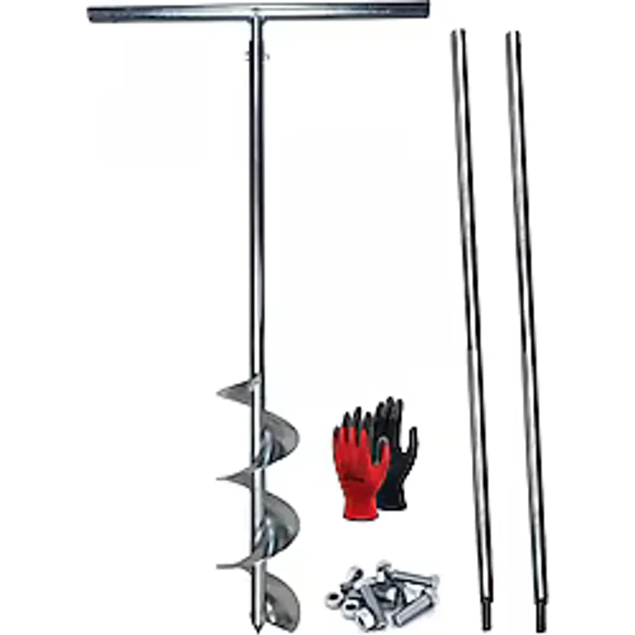 Galvaniz Toprak Delme Sondaj Burgusu Cap 15 Cm Boy 3 Mt