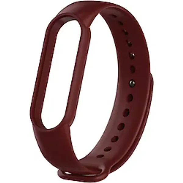 gaman Mi Band 5 - 6 Uyumlu Silikon Akıllı Bileklik Kordonu - Bordo