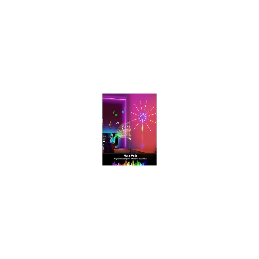 Gaman RGB Sese Duyarlı Bluetooth Ekolayzer 5 V USB Girişli Gökkuşağı LED Aydınlatma