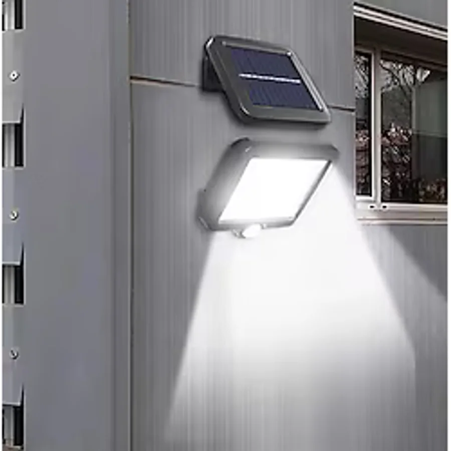 Gaman SL-F98 Hareket ve Karanlık Sensörlü Solar Güneş Enerjili Lamba Sokak-Bahçe Lambası Garaj Lambası 5 Metre Kablolu