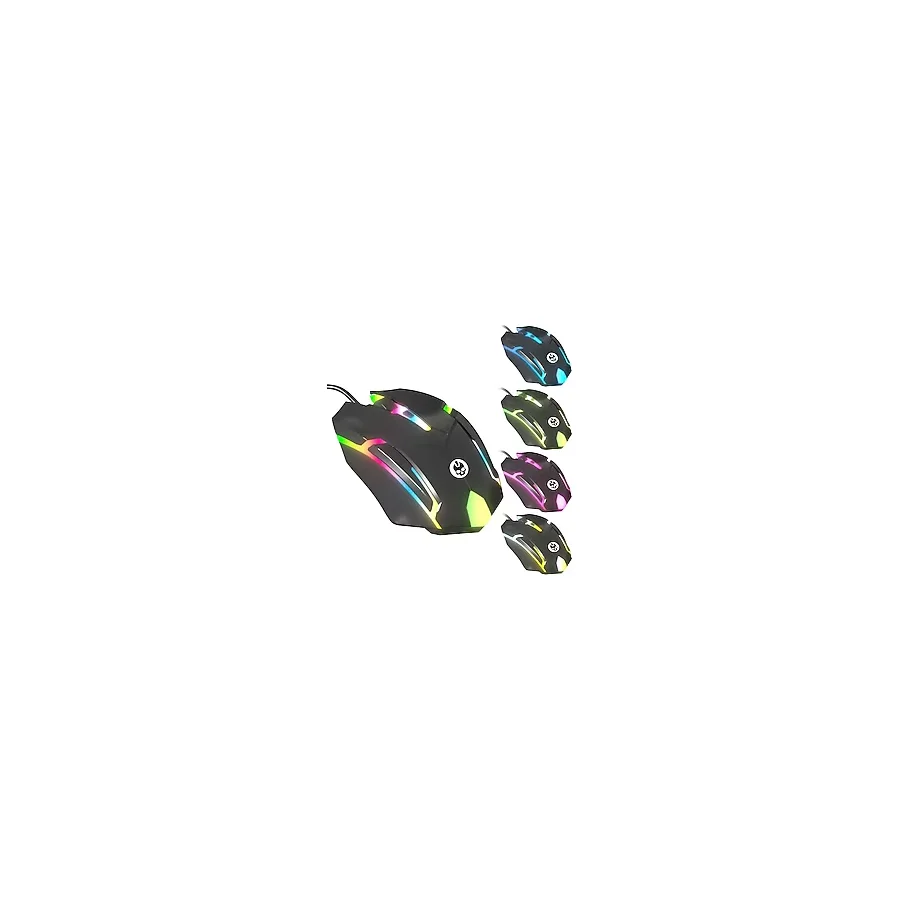 GAME PUNK Phantazma Kablolu Oyun Faresi Oyun Aksesuarları, RGB LED Işıklı Bilgisayar Faresi Oyun Bilgisayarı için Ergonomik Fare Dizüstü Bilgisayarlar, PS5, Xbox Serisi X/S ile Uyumlu 1500 DPI