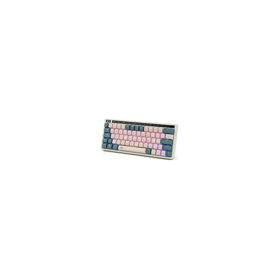 Gameagle 64 Tuşlu RGB 3 Modlu Gaming Klavye Bluetooth + 2.4g + Type-C Şarjlı Anti Ghosting, N-Key Rollover Oyuncu Klavyesi - Blue Switch - Mavi - Beyaz