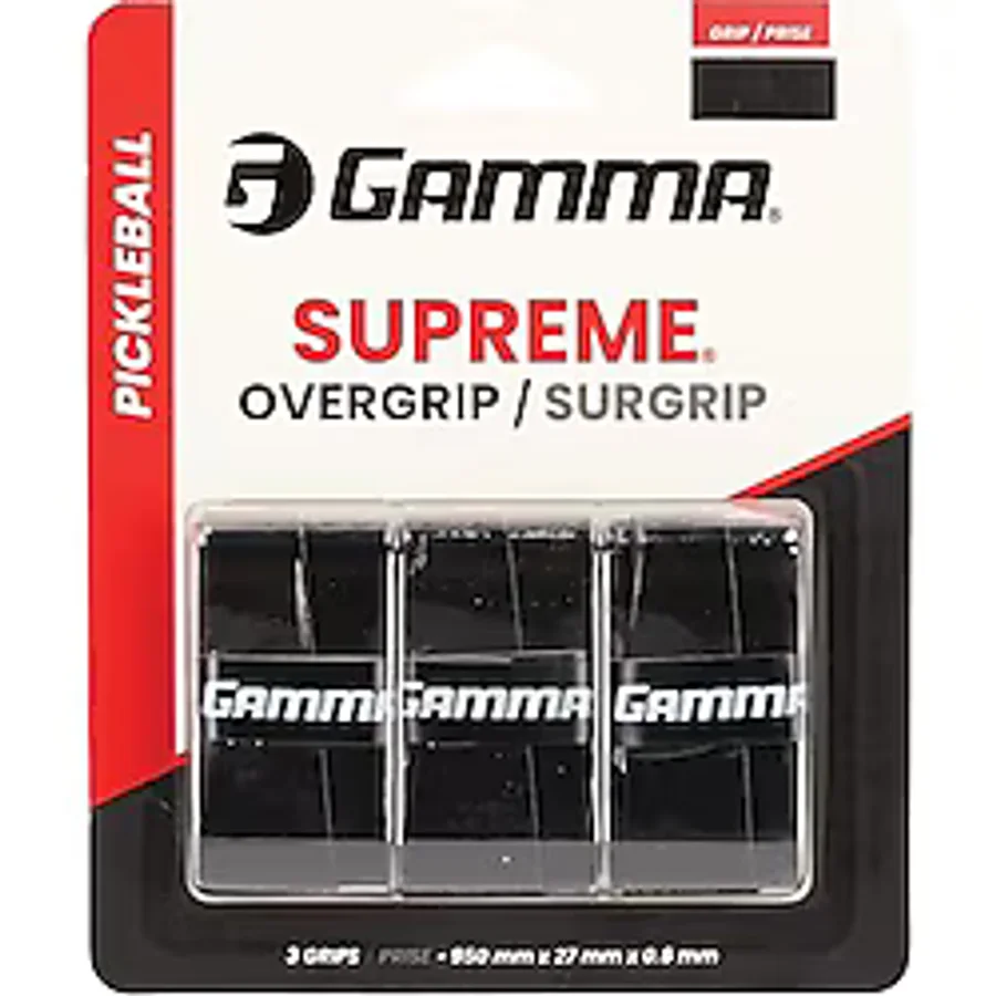 Gamma Spor Pickleball Supreme Overgrip, Siyah