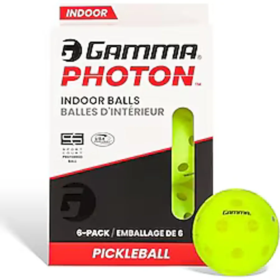 Gamma Sport Photon iç Pickleballs, High-VIS optik Yeşil Usapa Pickleball küreler (3 paket, 6 Pack, 60 paket)
