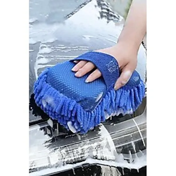 Gampus 1 Adet Araba Yıkama Eldiveni Mikrofiber Yıkama Süngeri Çiziksiz, Ultra Emici Mikrofiber Oto Bez