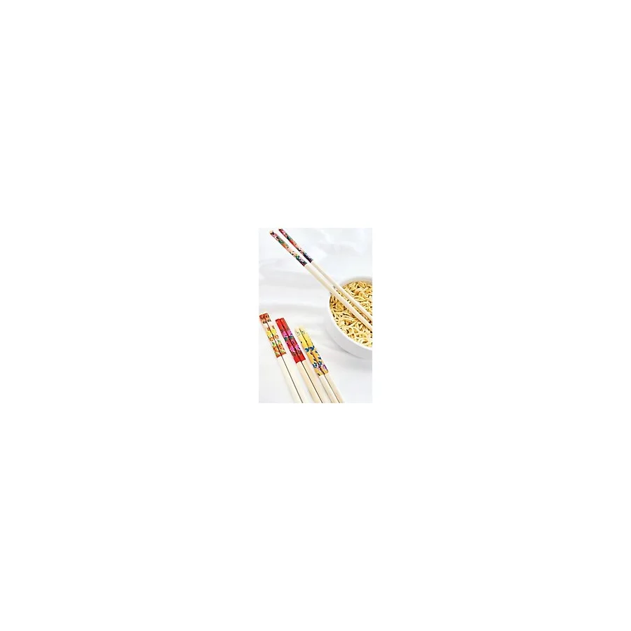 Gampus Desenli Organik Bambu Çin Çubuğu Chop Sticks 10 Çift Çin Restoran Çubukları