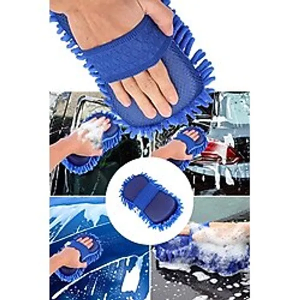 Gampus Mikrofiber Araba Yıkama Eldiveni Süngeri Temizleme Oto Bakım Yıkama Bezi Havlu 1 Adet