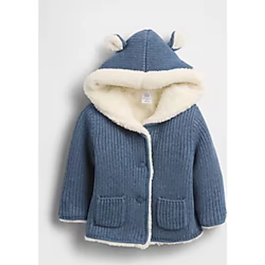 Gap Bebek Mavi Bebek Sherpa Astarlı Hırka - 3 - 6 Ay