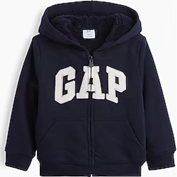 Gap Erkek Bebek Lacivert Logo Sherpa Fermuarlı Sweatshirt - 6 - 12 Ay