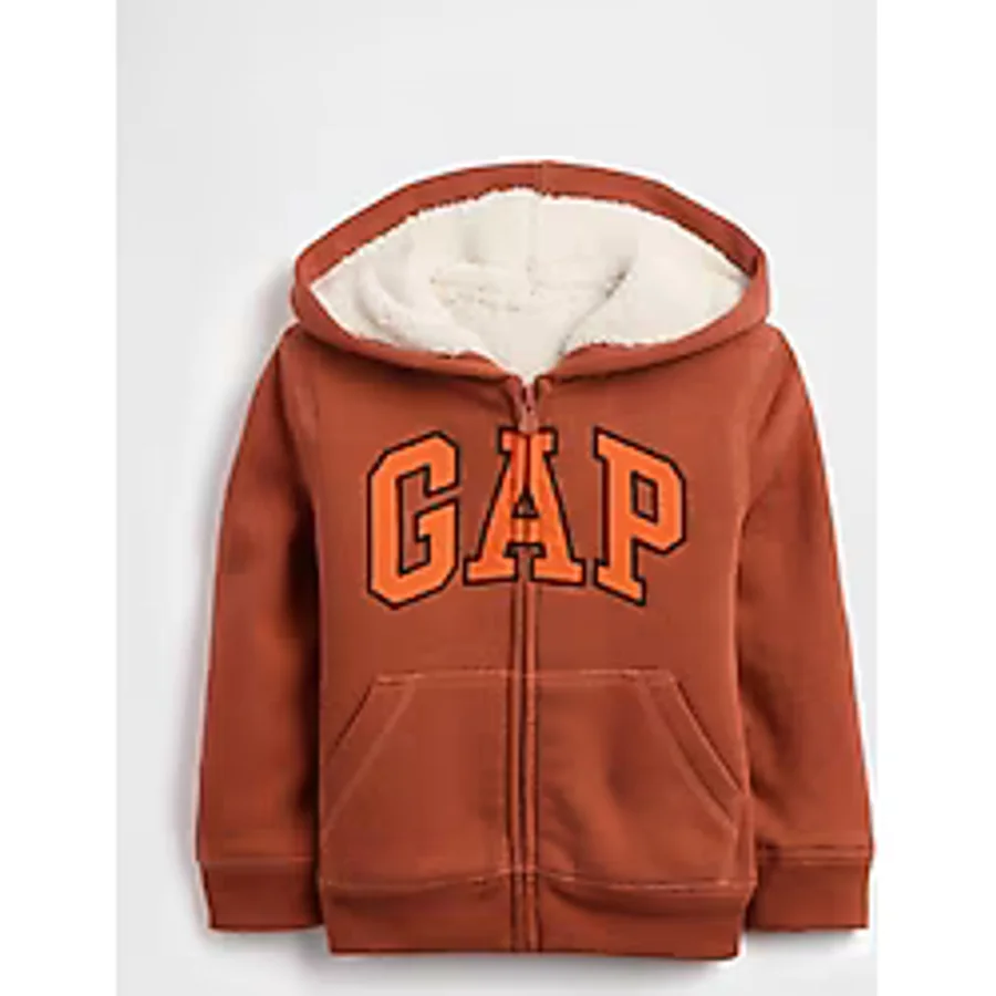 Gap Erkek Bebek Turuncu Gap Logo Sherpa Fermuarlı Sweatshirt - 12 - 18 Ay