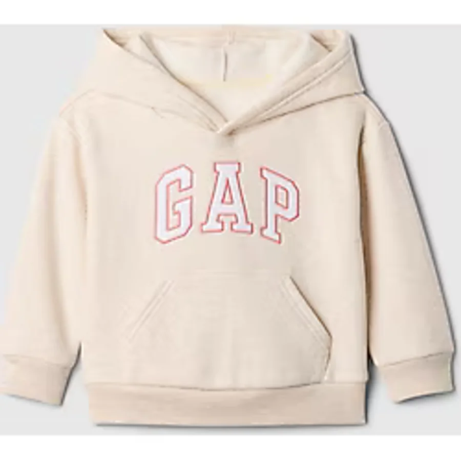 Gap Kız Bebek Bej Logo Fleece Sweatshirt - 5 Yaş