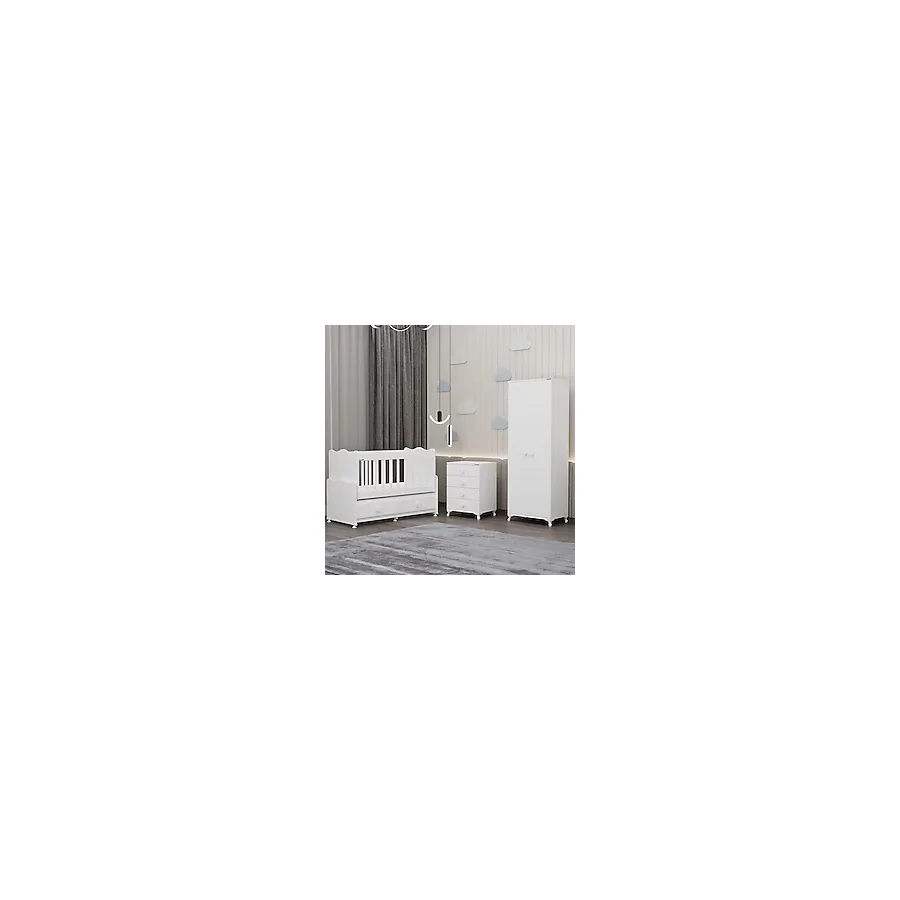 Garaj Home Elegant Yıldız 2 Kapaklı Bebek Odası Takımı