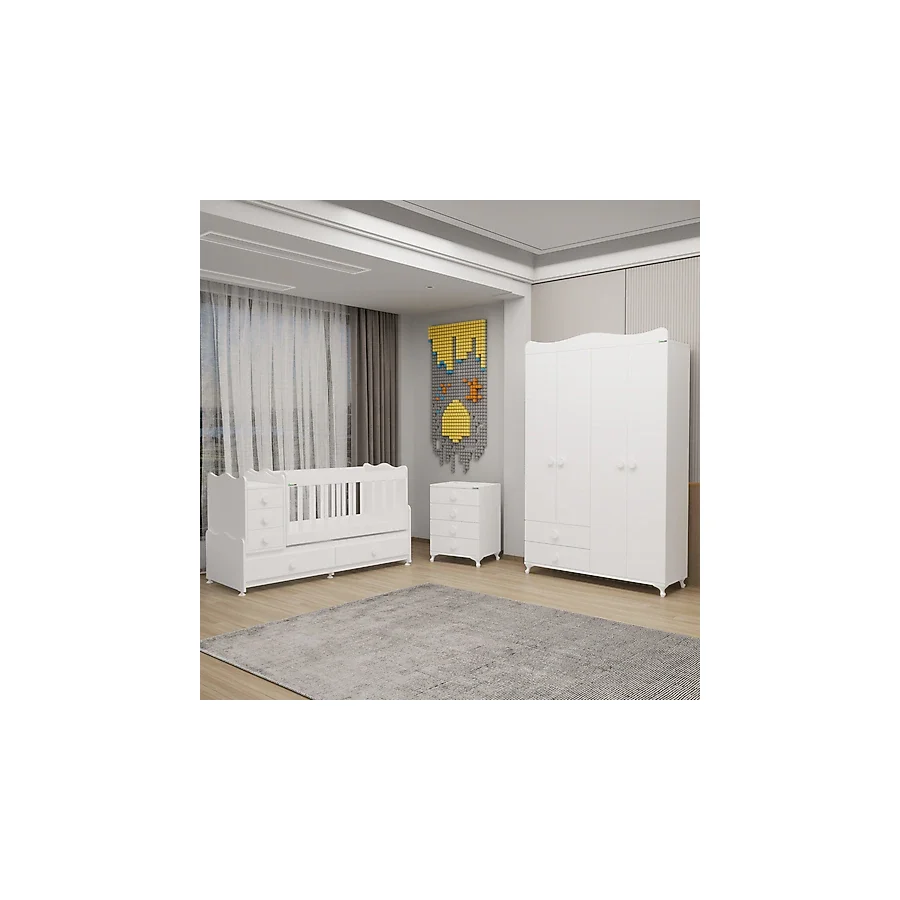 Garaj Home Melina Yıldız 4 Kapaklı Bebek Odası Takımı