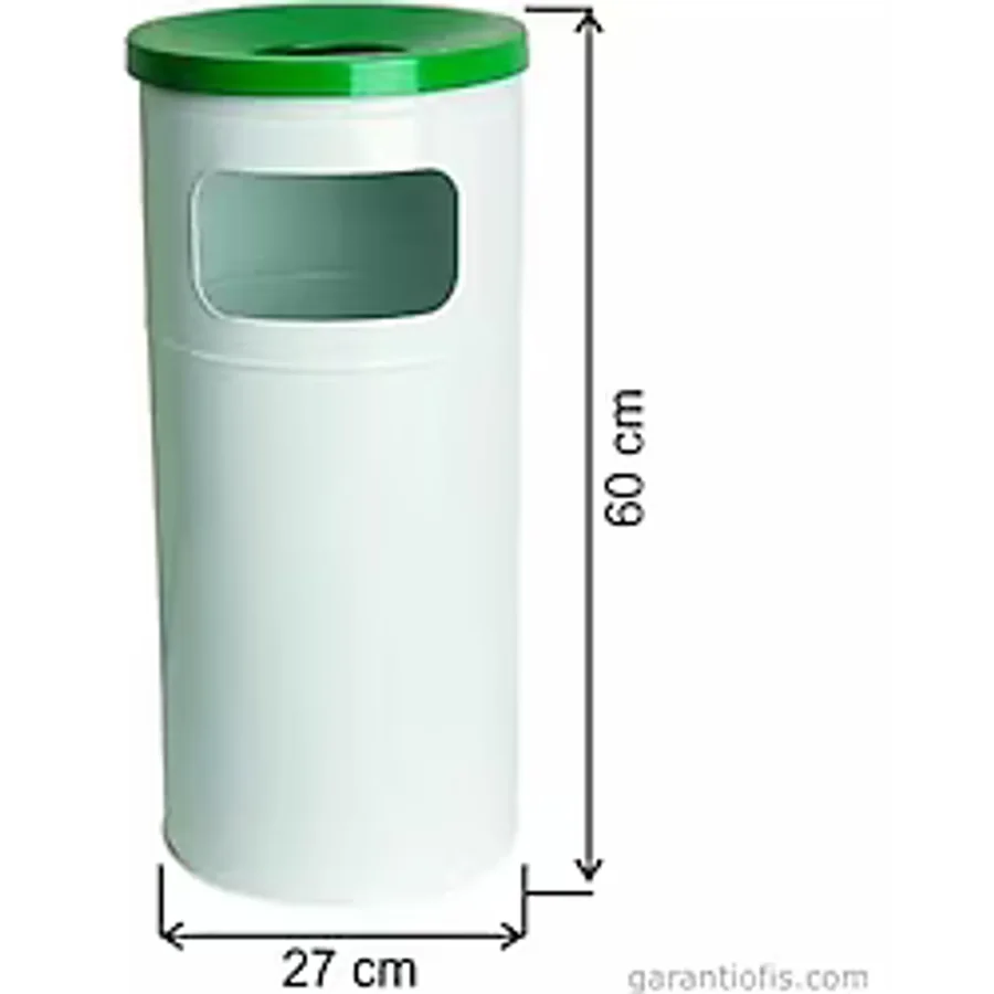 Garanti Metal 1105-BT Boyalı Bahçe Tipi Çöp Kovası (34 Litre)